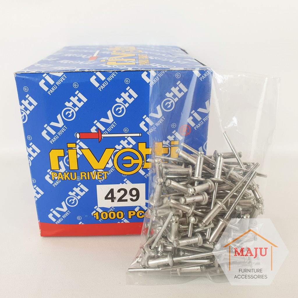 Jual Paku Rivet 100 Pcs 423 429 435 440 450 529 540 550 3 2 Mm 4 Mm