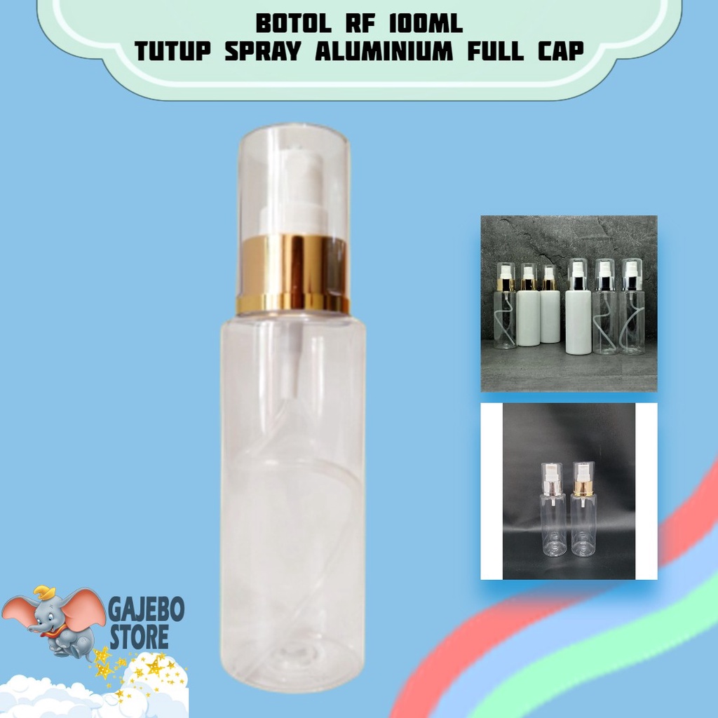 Jual Botol Rf Ml Bening Clear Spray Gold Fullcap Botol Spray Gold