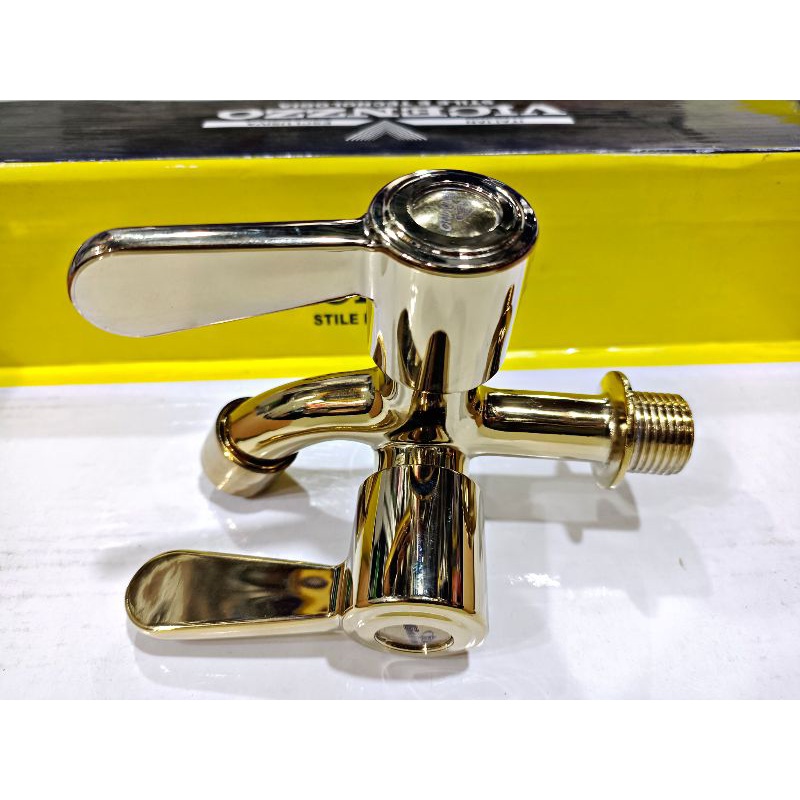 Jual Kran Air Cabang Vicenzzo Type Kst Gold Kran Shower Doubble