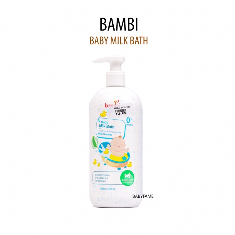 Jual Bambi Milk Bath Pump Ml Shopee Indonesia