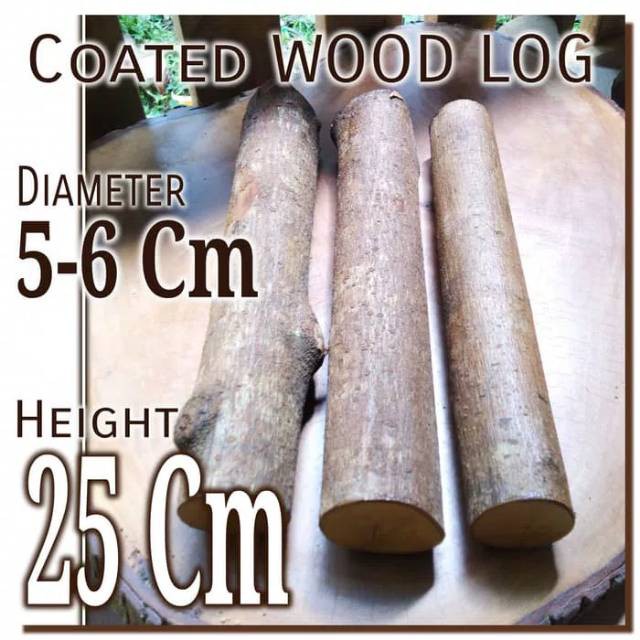 Jual Coated Wood Log X Cm Potongan Kayu Hiasan Dekorasi Craft