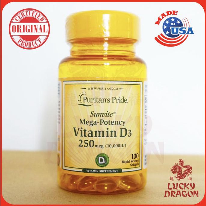 Jual Puritans Pride Vitamin D Vit D D Iu Iu Softgels