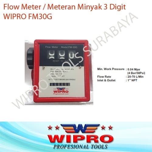 Jual Flow Meter Meteran Minyak Solar 3 Digit WIPRO FM30G Shopee Indonesia