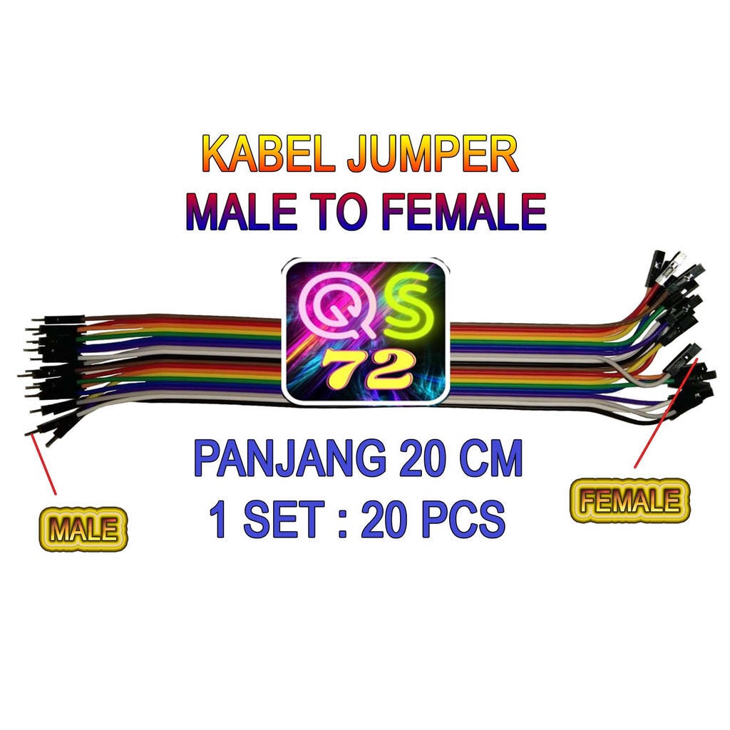 Jual Kabel Jumper Male Female Breadboard Arduino Shopee Indonesia