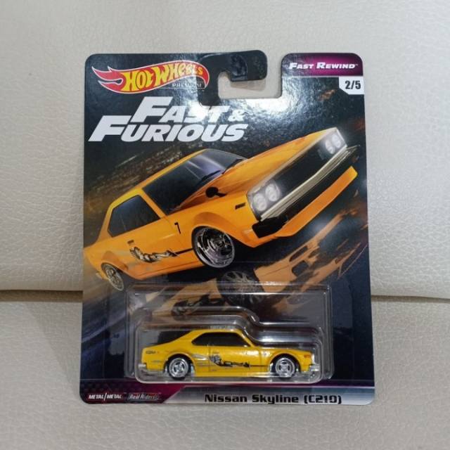 Jual Hot Wheels Fast Rewind Nissan Skyline C210 Fast Furious Shopee