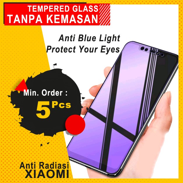 Jual Grosir Tempered Glass Anti Radiasi Blue Ray Light Xiaomi Redmi