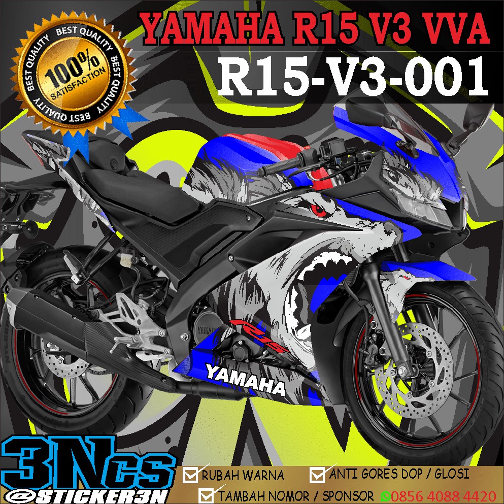 Jual Decal Yamaha R V Wolf Fullbodi Sticker Wolf Fullbodi Yamaha