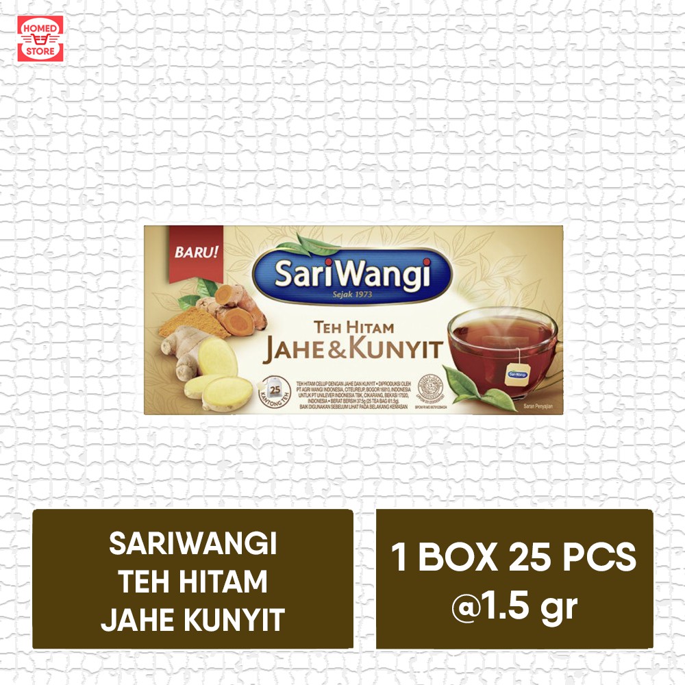 Jual Sariwangi Teh Hitam Jahe Dan Kunyit Celup Box Isi Pcs