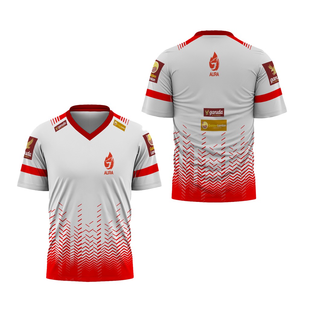 Jual Kaos Jersey Free Fire PUBG V Neck Jersey Gaming Esport AURA NESC