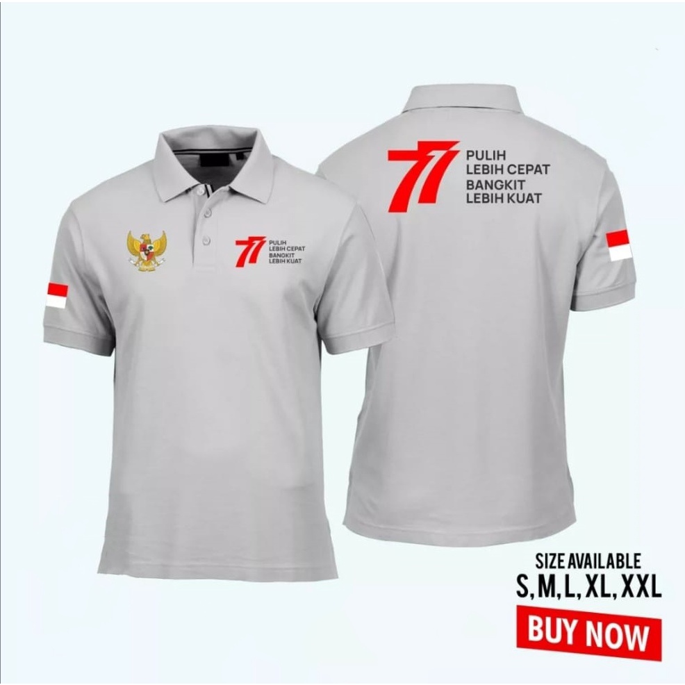 Jual Baju Kerah Hut Ri Indonesia Poloshirt Agustus Kemerdekaan