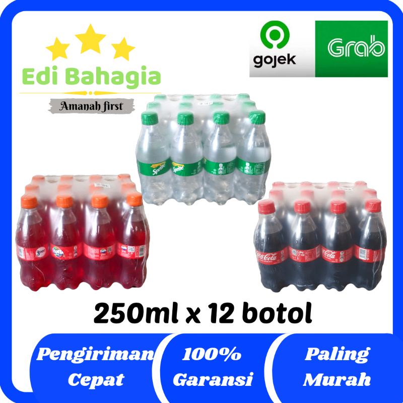 Jual COCA COLA FANTA SPRITE BOTOL MINI 250 ML 1 DUS Shopee Indonesia