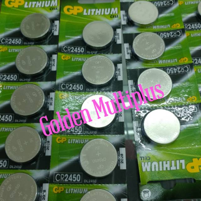 Jual Batre CR2450 Batre Kancing Bulat Pipih Kecil Baterai Batt Bat CR