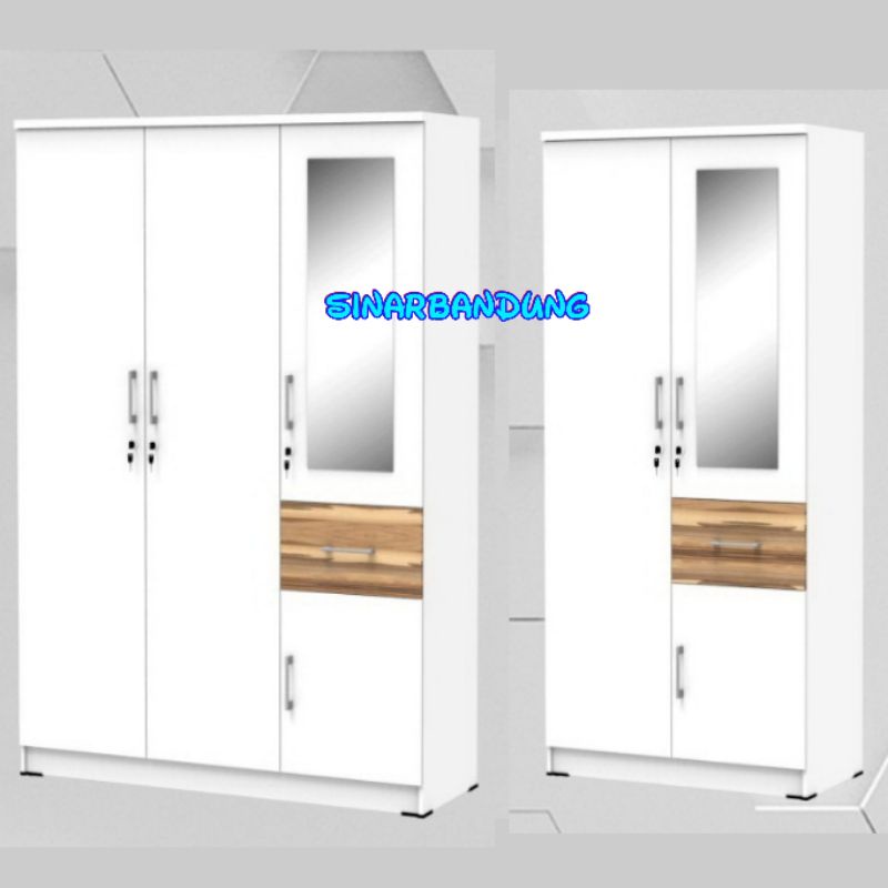 Jual Lemari Pintu Putih Minimalis Lemari Pakaian Pintu Kaca