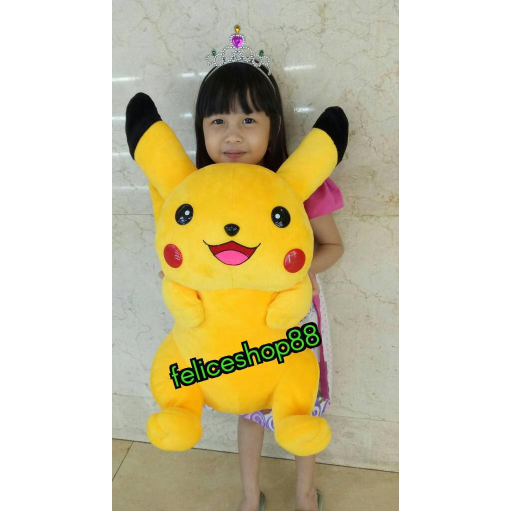 Jual Boneka Pokemon Pikachu Besar Jumbo Real Pict Terlengkap Shopee