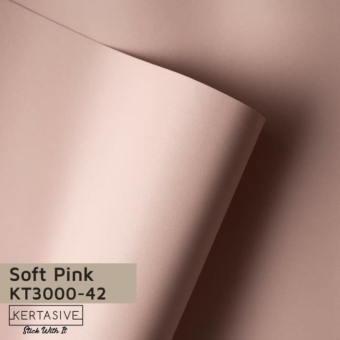 Jual WALLPAPER GENARIS WARNA SOFT PINK PVC INTERIOR FILM KERTASIVE