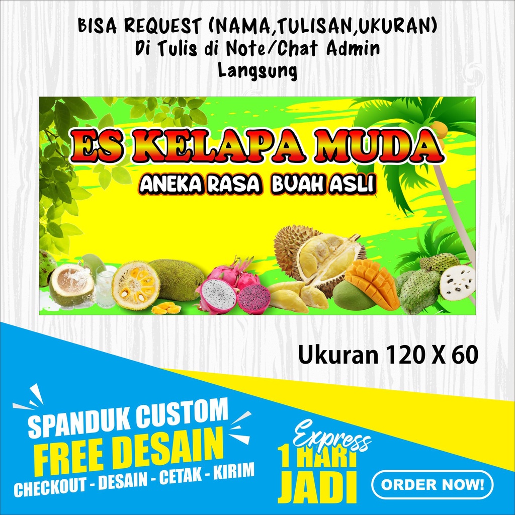 Jual Spanduk Banner Es Kelapa Shopee Indonesia