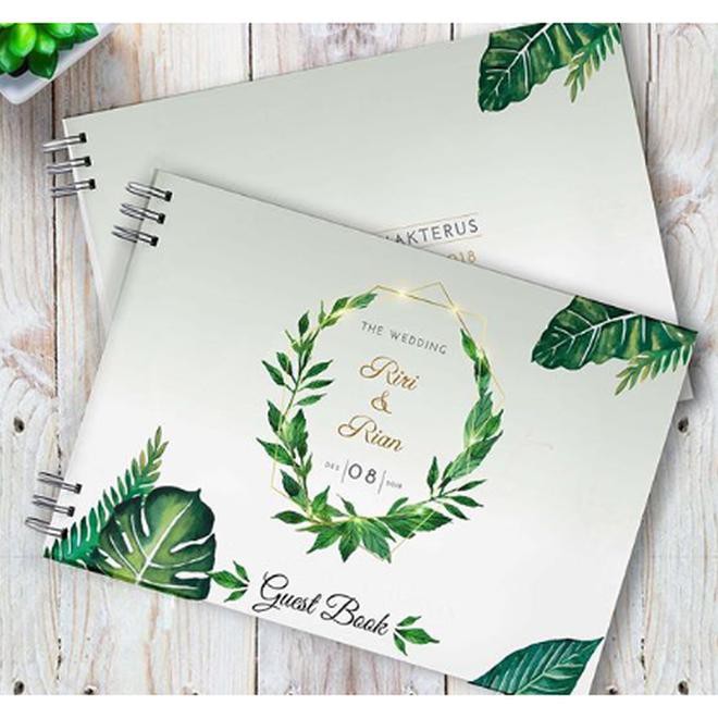 Jual Buku Tamu Pernikahan Custom Desain Wedding Guest Book Kode