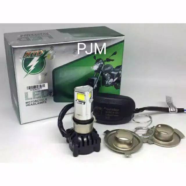 Jual LAMPU DEPAN LED LAMPU UTAMA LED 3 SISI MERK RTD ASLI ORIGINAL