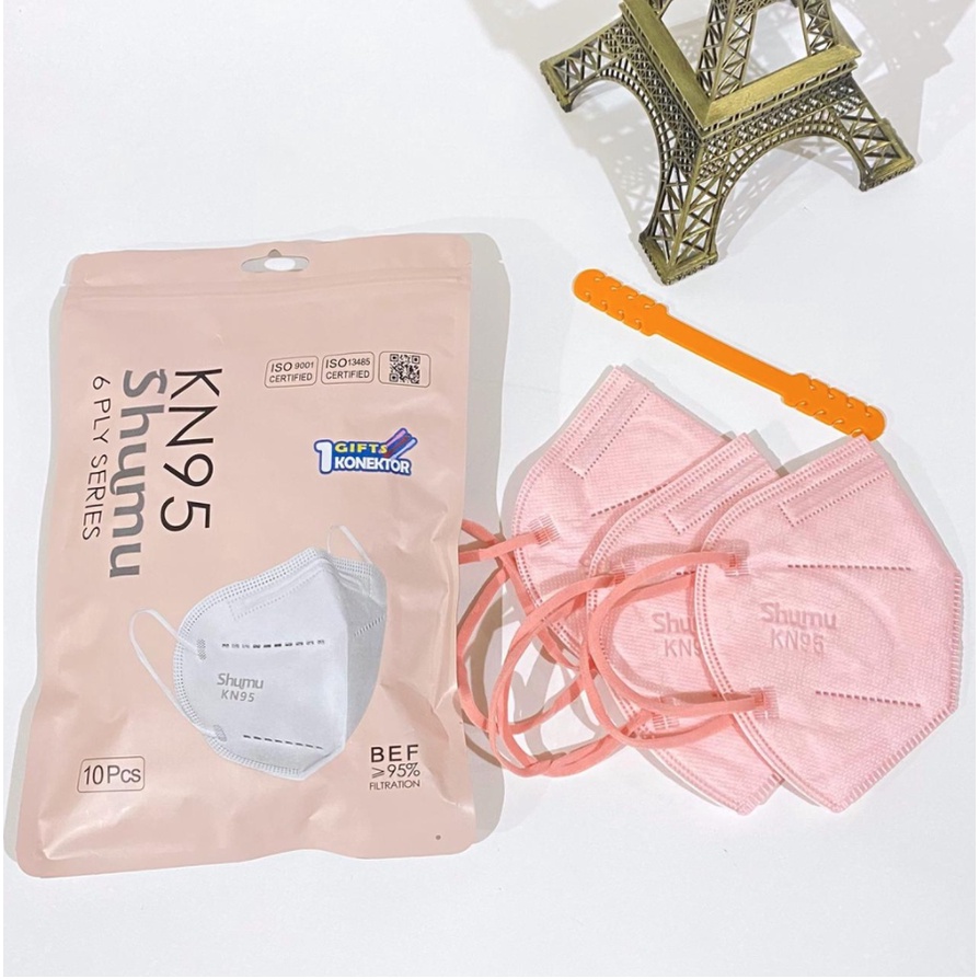 Jual Masker Medis KN95 6 PLY Shumu Warna Nude Segel Pabrik Izin AKD