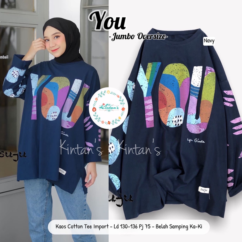 Jual Atasan Tunik Kaos Oversize Jumbo Ld Youra Tunik Big Size Xxl