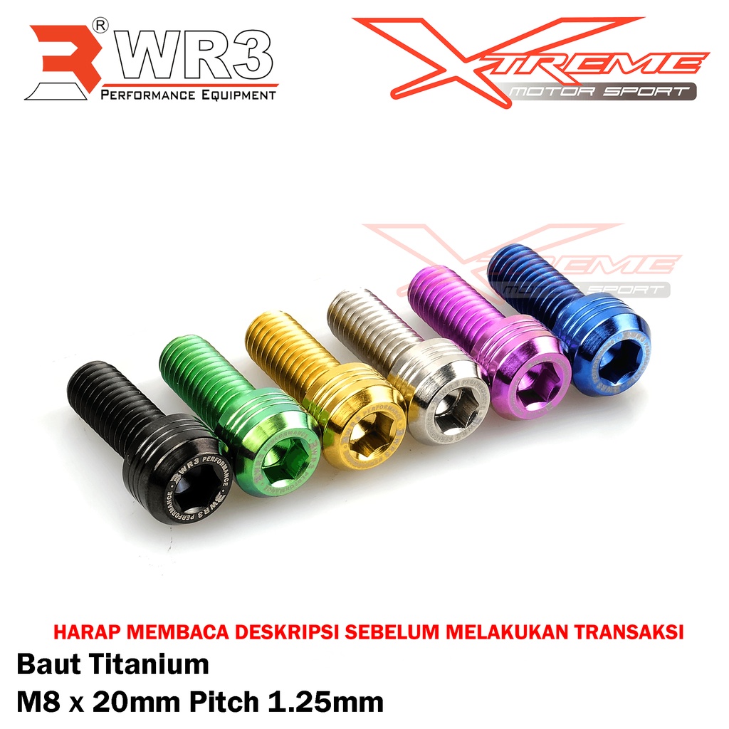 Jual Baut Kaliper Titanium Wr Untuk Breket Ke Kaliper Shock Arm