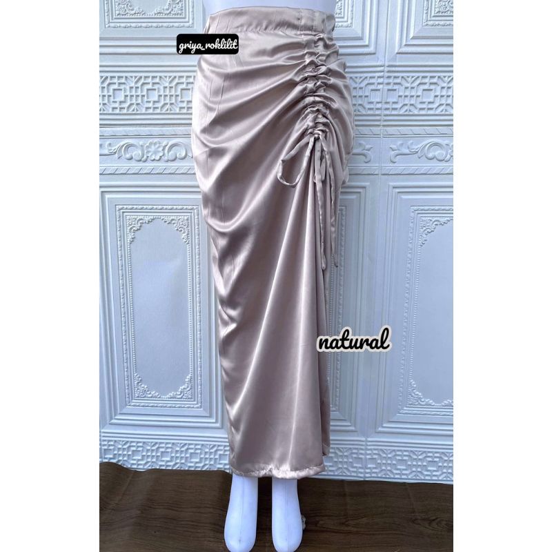 Jual Rok Serut Korean Skirt Rok Silk Model Serut Velvet Skirt