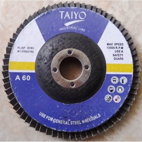 Jual TAIYO AMPLAS SUSUN PLAT BESI FLAP DISC 4 4 INCH GRIT 60 A60