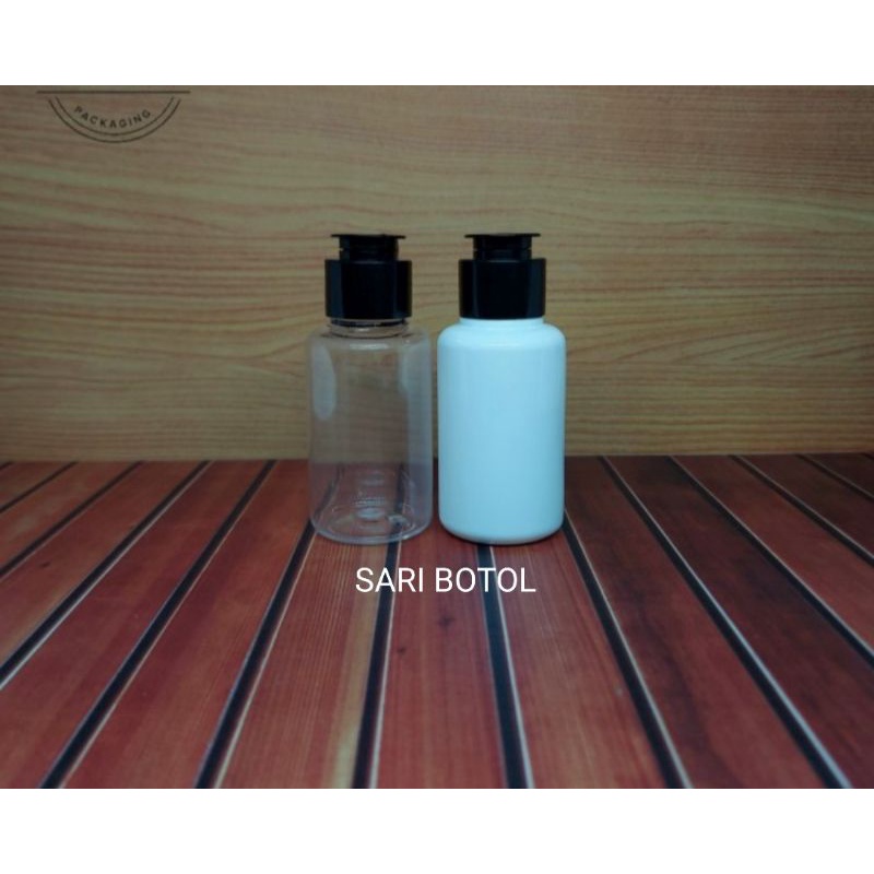 Jual BOTOL FLIPTOP 60ML TUBULAR PUTIH FLIPTOP HITAM Shopee Indonesia