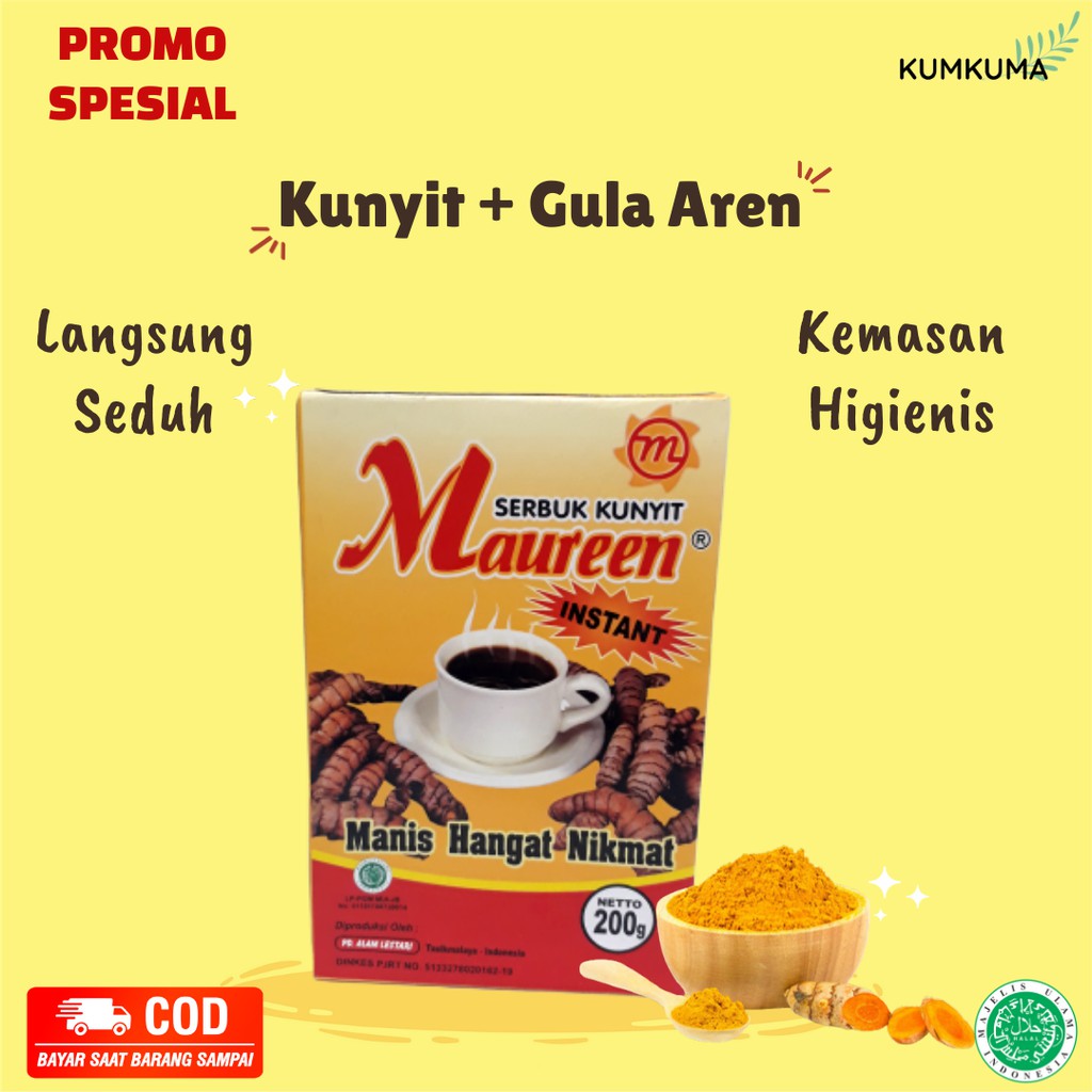 Jual Kunyit Bubuk Instant Plus Gula Aren Maureen Gram Minuman