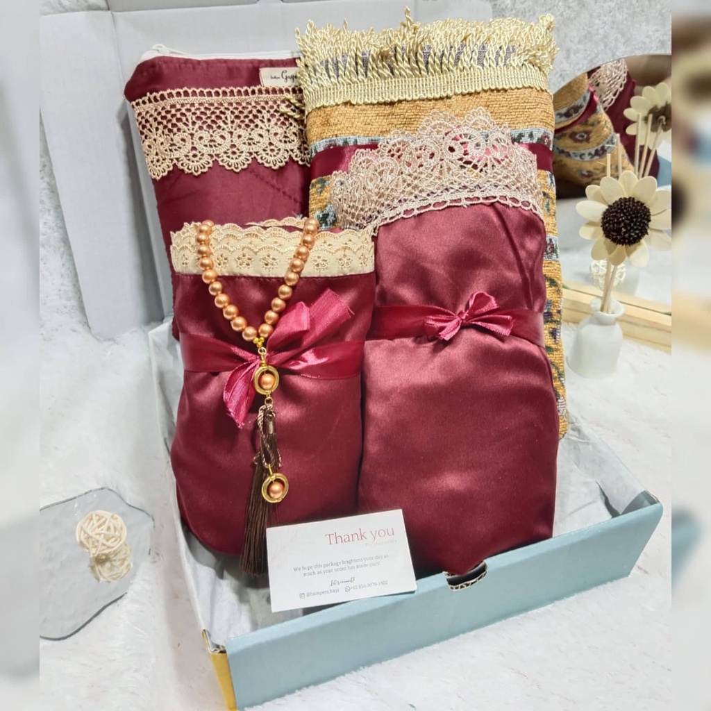 Jual Hampers Prayer Set Free Gift Card Paket Hampers Mukenah Alquran