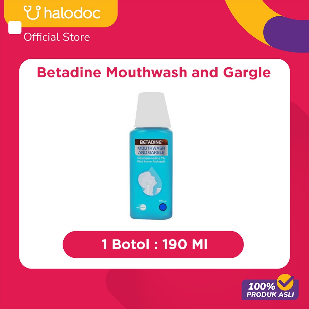 Jual Betadine Mouthwash And Gargle 190 Ml Shopee Indonesia