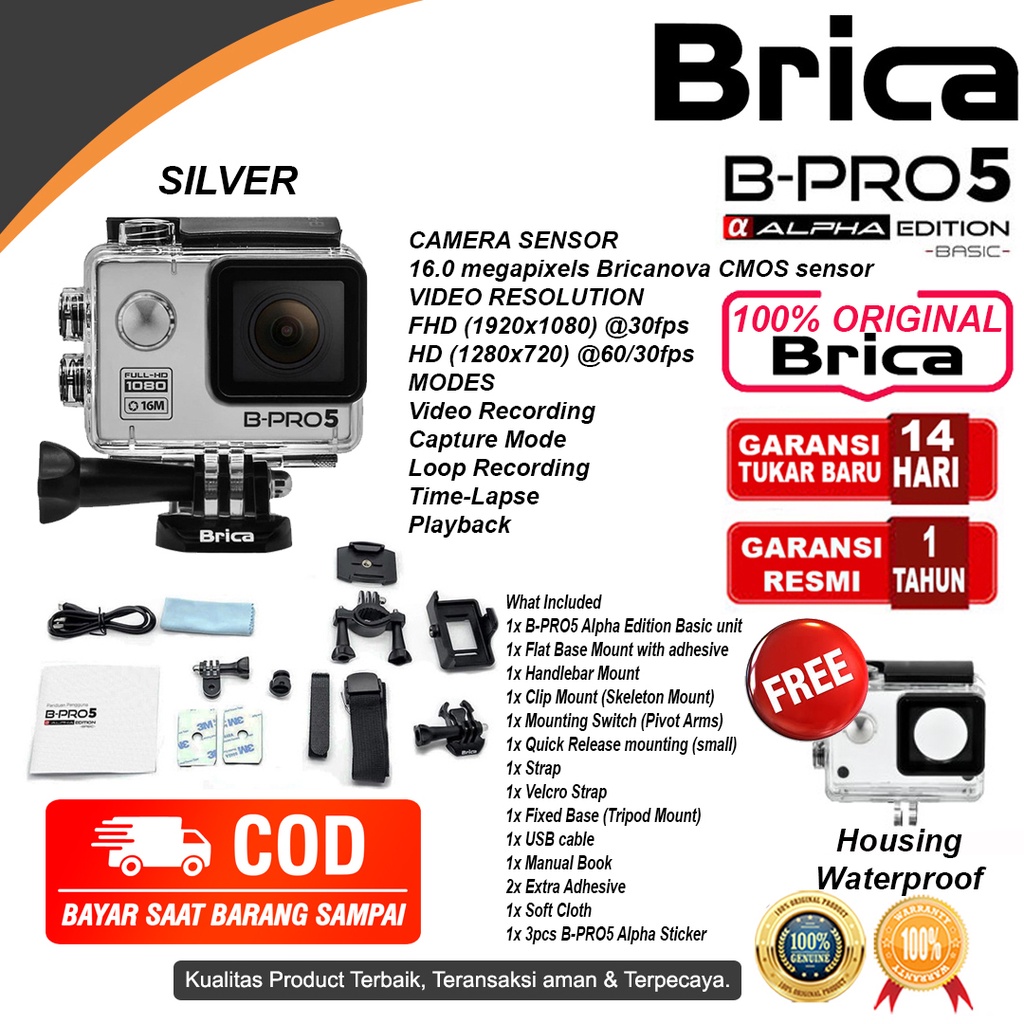 Jual Brica B Pro Alpha Edition Action Cam Ae S Ae Basic Ae Lite