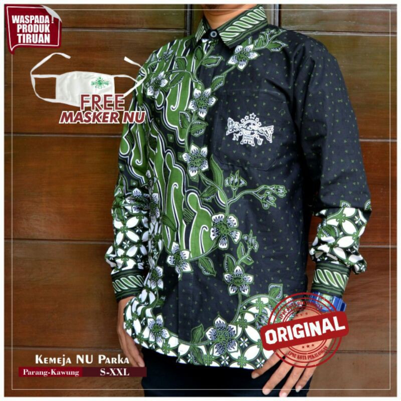 Jual Kemeja Nu Batik Parka Paranf Kawung Nahdlatul Ulama Original