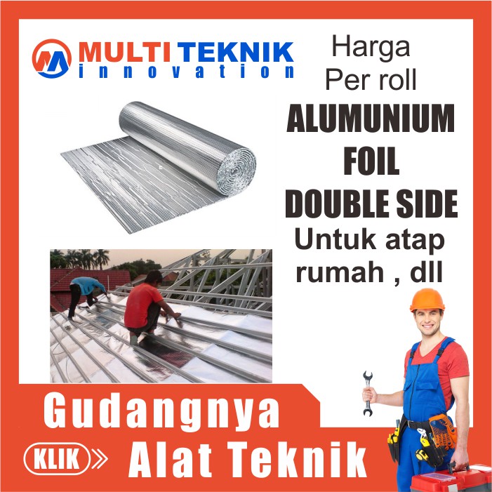 Jual Aluminium Alumunium Foil Atap Rumah Peredam Panas Wofen Metalizing