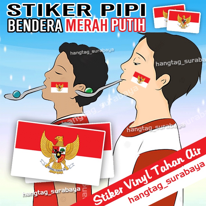 Jual Stiker Bendera Merah Putih Garuda Tempel Di Pipi Agustus An