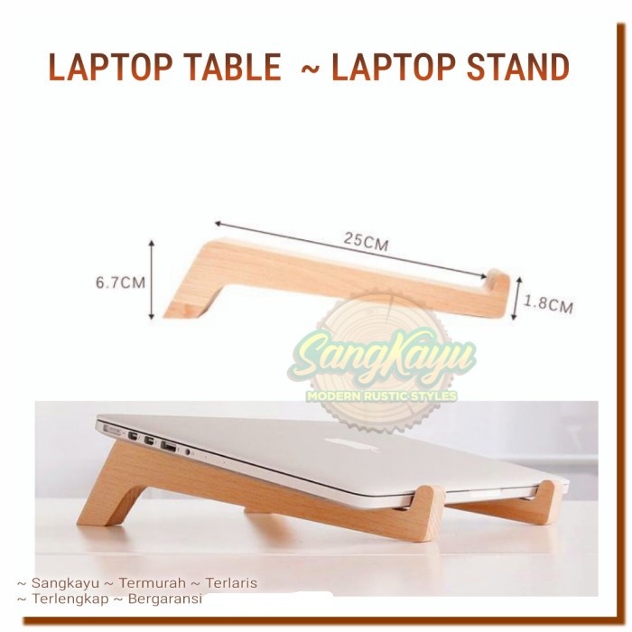 Jual Laptop Stand Laptop Meja Laptop Kayu Macbook Stand Notebook Stand