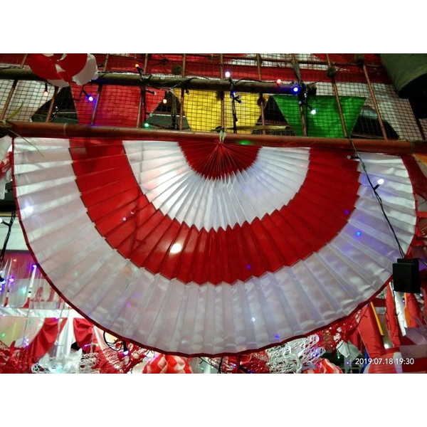 Jual Grosir Umbul Umbul Bendera Indonesia Merah Putih Model Kipas 1 M