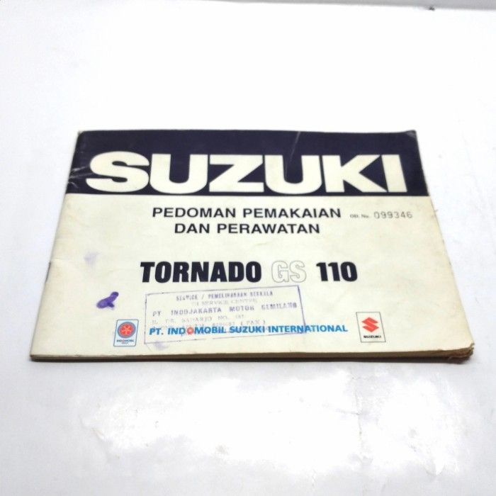 Jual BUKU Suzuki Pedoman Pemakaian Dan Perawatan Tornado GS 110