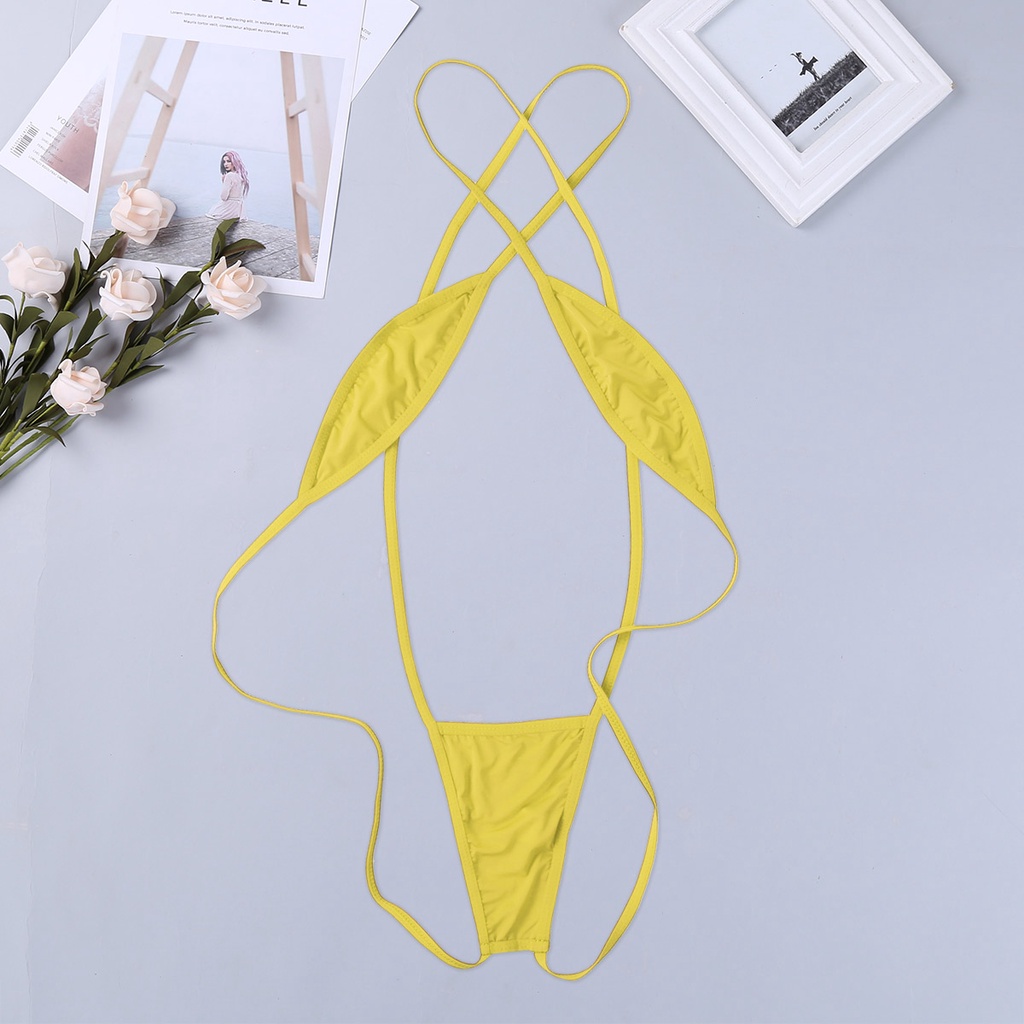 Jual Yizyif Women Mini Bikini Thong Bodysuit Teddy Lingerie Teeny Sling