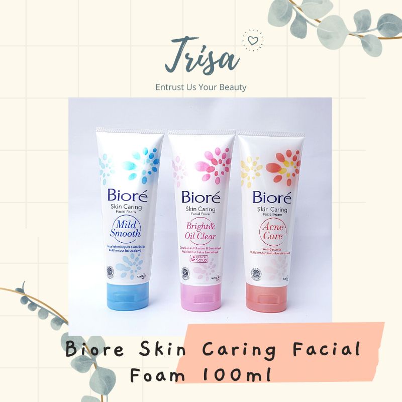 Jual Biore Skin Caring Facial Foam 100g Shopee Indonesia