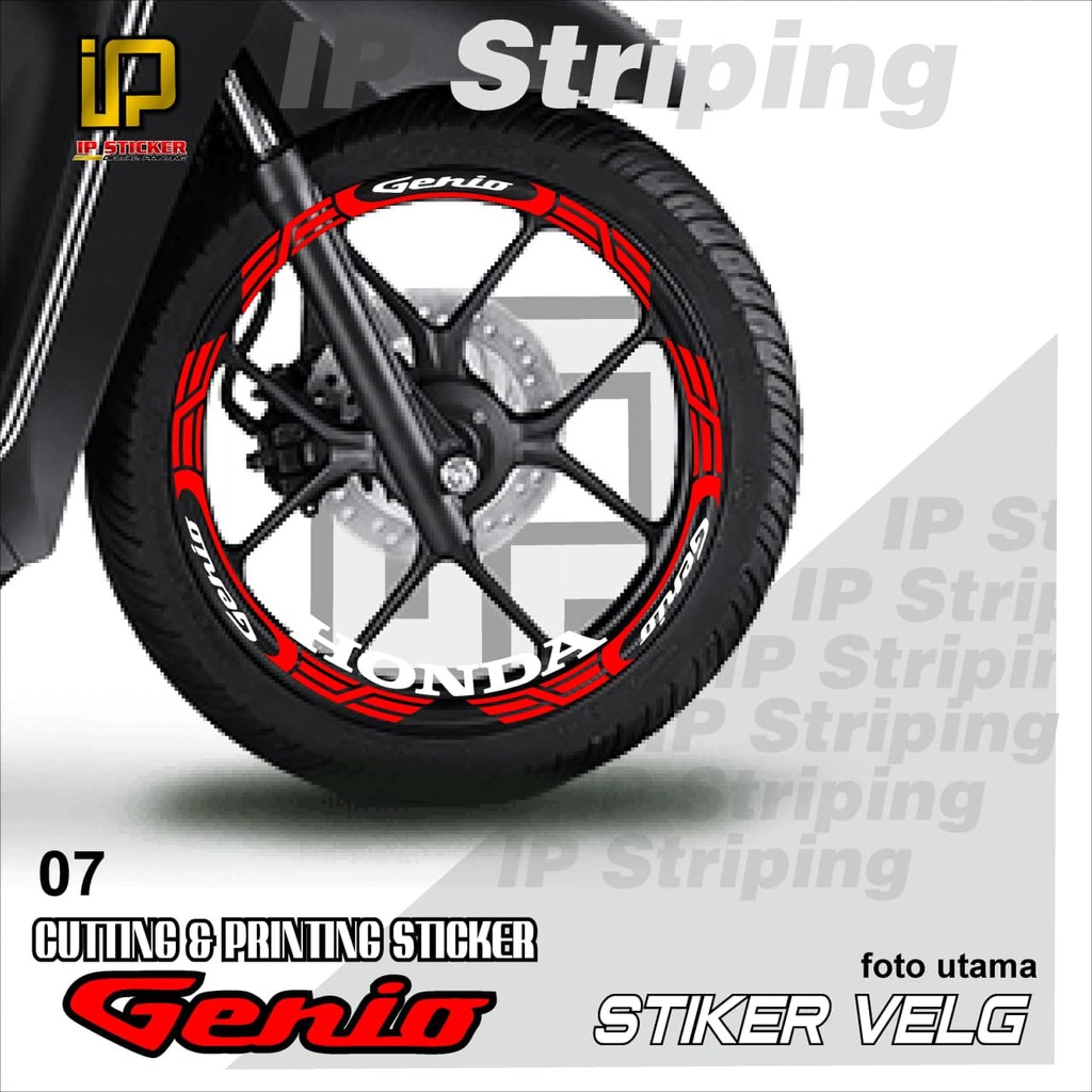 Jual Cod Stiker Velg Genio Cutting Sticker Velg Genio Variasi Lis Ban