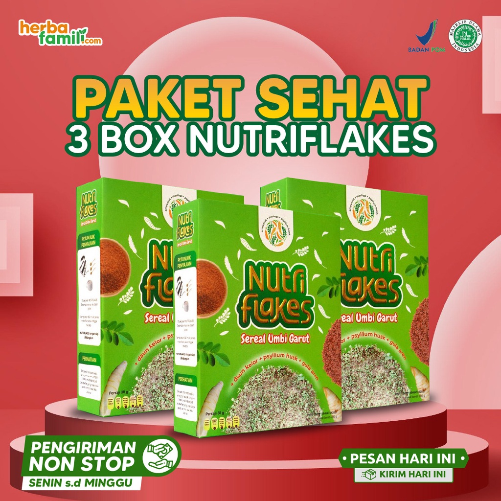 Jual Nutriflakes Sereal Umbi Garut Membantu Meredakan Asam Lambung