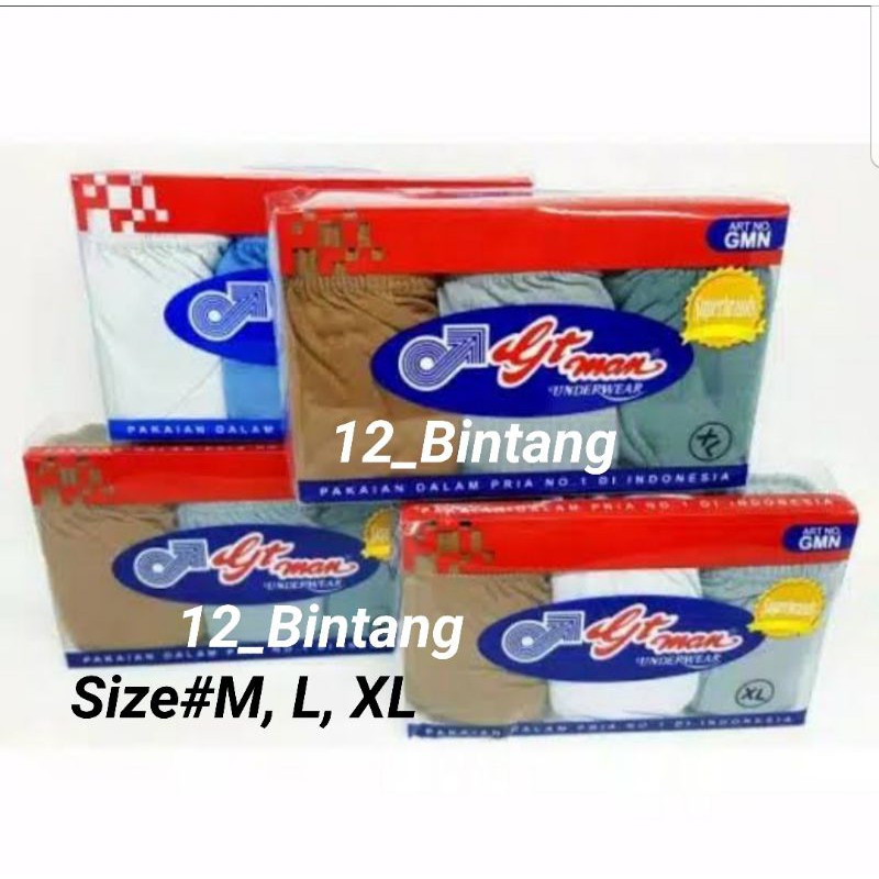 Jual Celana Dalam Pria GT Man GMN Harga 3pcs Shopee Indonesia