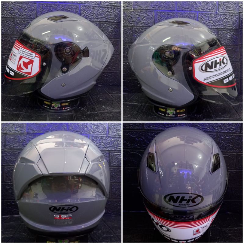 Jual NHK HELM S1 GP PRO SOLID DIMGREY ASPHALT GREY NHK S1 GP PRO