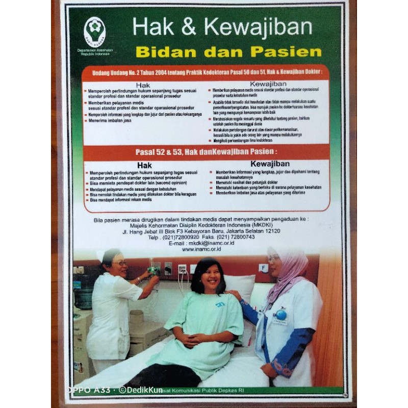 Jual 196 POSTER HAK DAN KEWAJIBAN PASIEN Shopee Indonesia