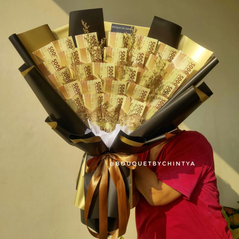 Jual Bucket Uang Asli Money Bouquet Buket Duit Hadiah Wisuda Ulang