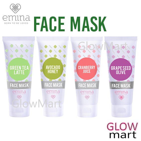 Jual Glowmart Emina Face Mask Ml Green Tea Latte Avocado Honey