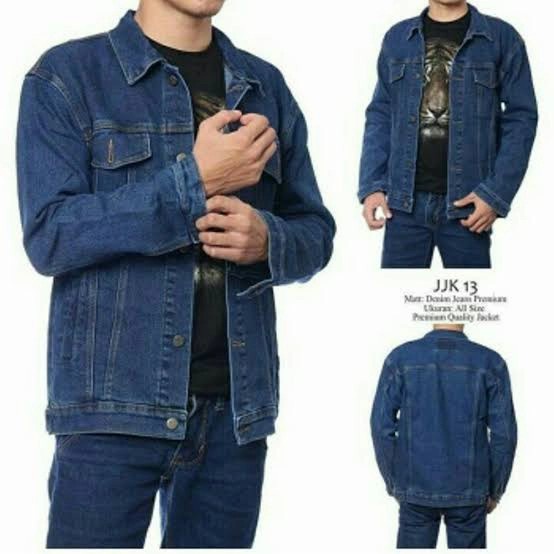 Jual Jaket Jeans Pria Denim Kerah Premium Quality Best Seller Jaket