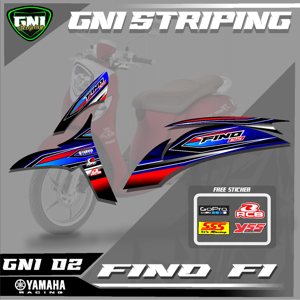 Jual Cod Sticker Striping Semi Full Yamaha Fino Fi Sticker Lis