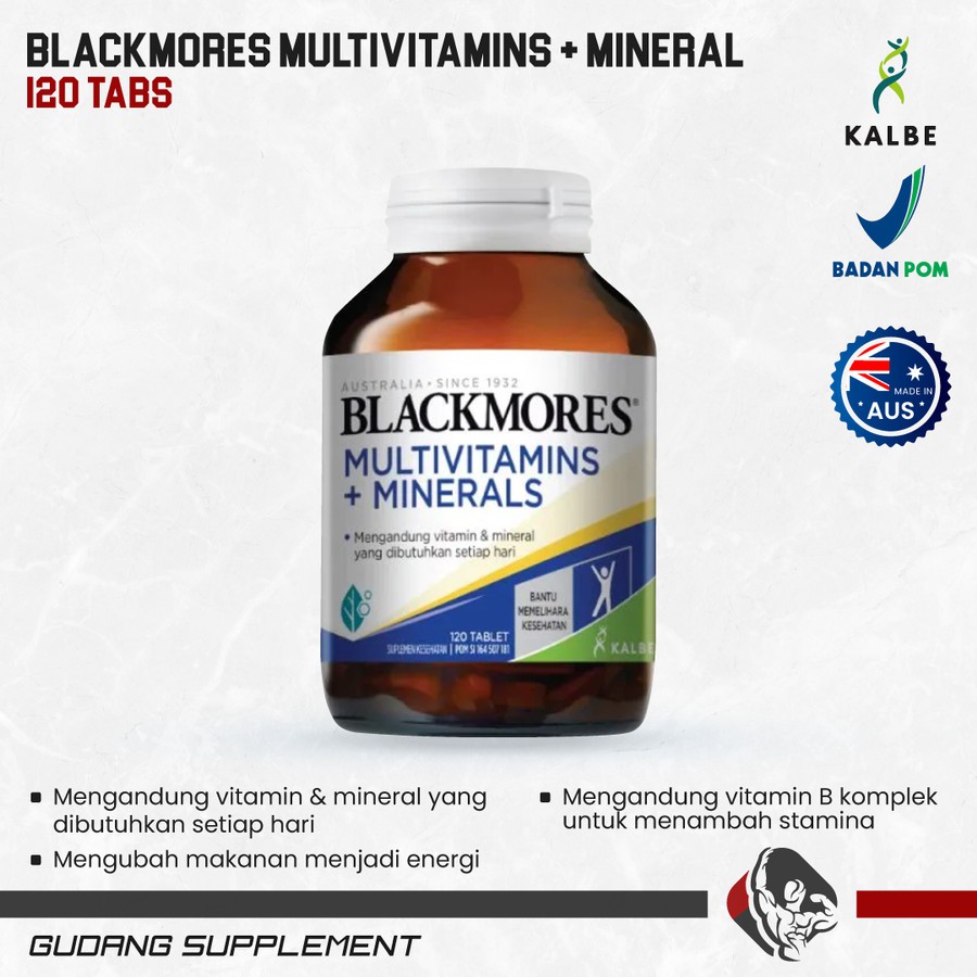 Jual Blackmores Multivitamin Mineral Tab Bpom Kalbe Shopee Indonesia